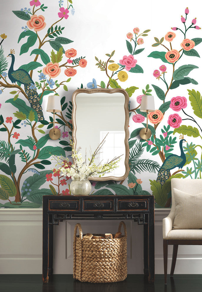 White Peacock Wall Mural