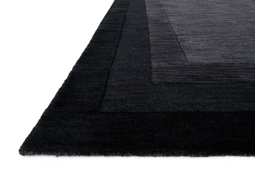 Hand Loomed 100% Wool Pile Hamilton Area Rug by Loloi, Grey / Charcoal, 3'-6" X