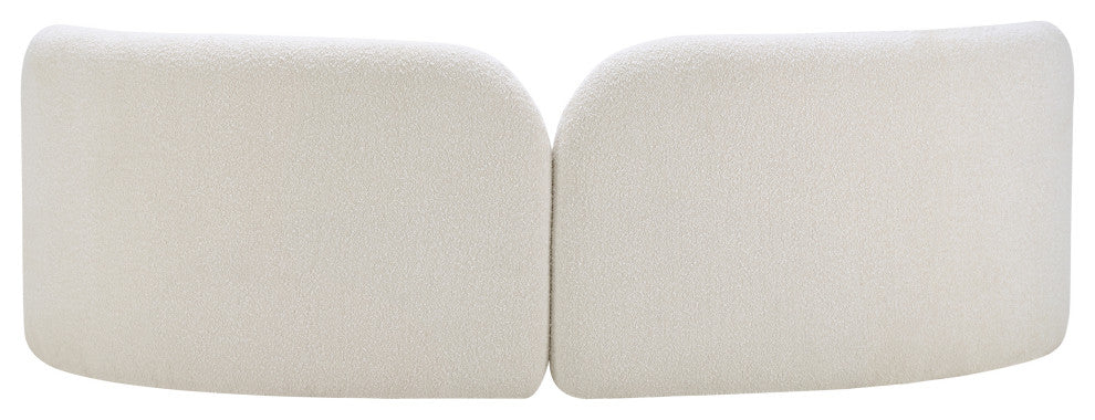 Daphne Upholstered Chair/Loveseat/Sofa, Cream, Boucle Fabric, Sofa