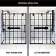 VIGO Elan 68" to 72" W x 74" H Frameless Sliding Shower Door in Matte Black Grid