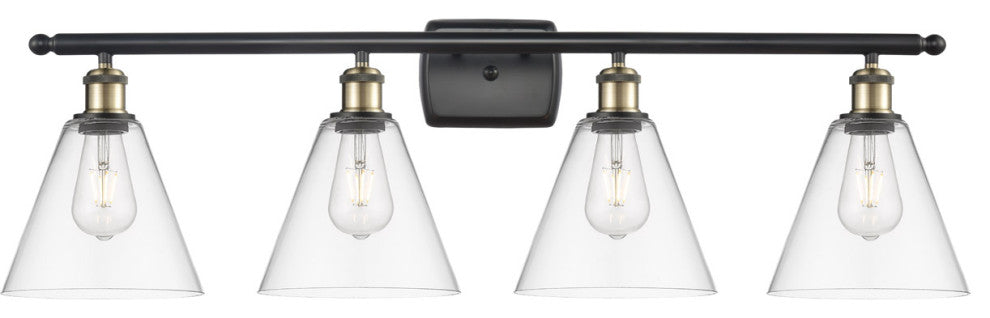 Innovations 516-4W-BAB-GBC-82-LED 4 Light Bath Vanity Light, Black Antique Brass