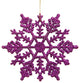 Vickerman M101406 4" Purple Glitter Snowflake Christmas Ornament, 24 Per Box