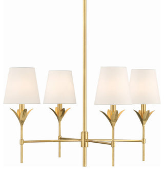 Crystorama Lighting Group 534 Broche 4 Light 28"W Chandelier - Antique Gold