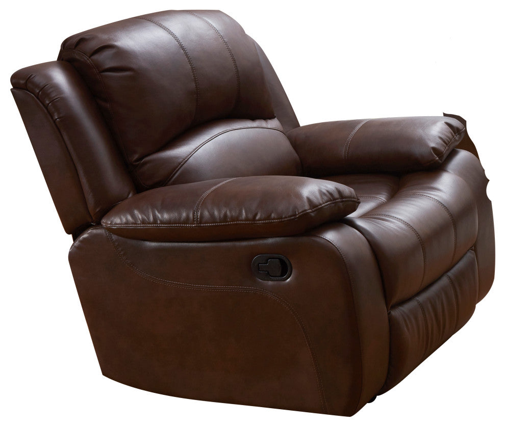 Betsy Furniture Bonded Leather Reclining Chair, Brown