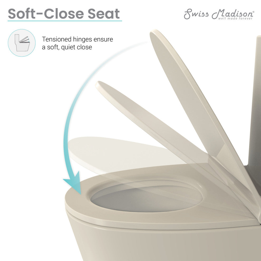 Virage One Piece Elongated Dual Flush Toilet 0.8/1.28 gpf, Bisque
