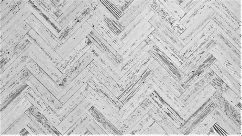 Herringbone Reclaimed Barn Wood Planks  3", 20 Sq Ft. Whitewash