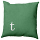 16"x16" Modern Monogram Decorative Throw Pillow, Sage