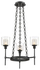 Cazadero 3-Light Chandelier, Weathered Pewter