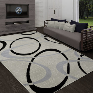 Modern Accent Rug, Champagne, 9'8"x7'5"