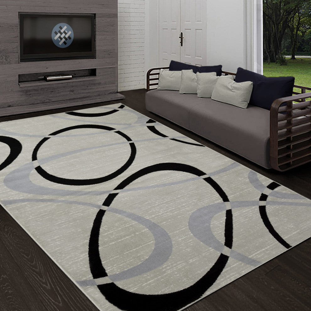 Modern Accent Rug, Champagne, 9'8"x7'5"