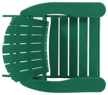 Cartagena Outdoor Acacia Wood Folding Adirondack Chair, Set of 2, Dark Green