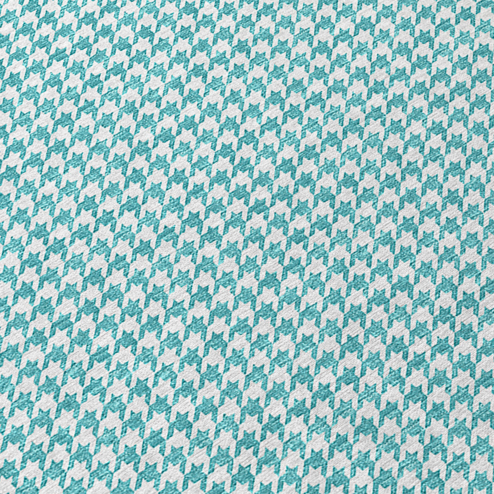 Indoor/Outdoor Hinton HN1 Aqua Machine Washable 6' x 6' Rug