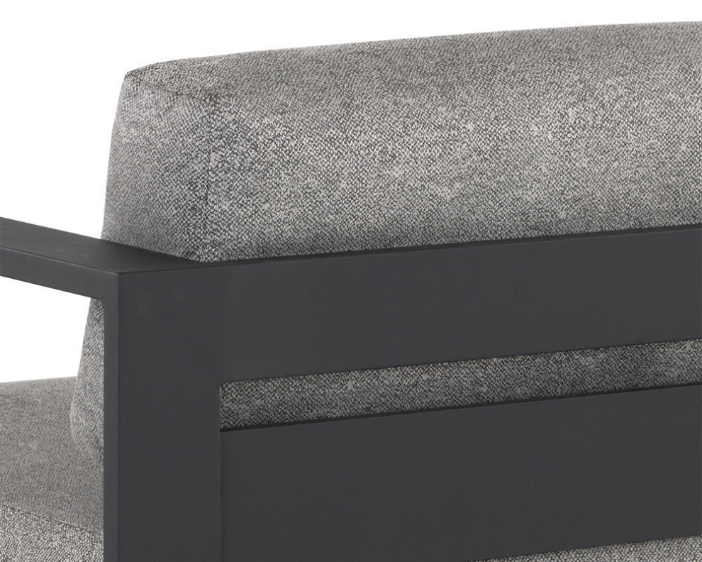 Tavira Armchair, Charcoal, Lanikai Salt And Pepper