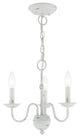Windsor 3 Light Mini Chandelier, Antique White
