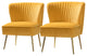 Upholstered Side Chair, Set of 2, Mustard