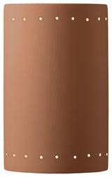 Ambiance Large Cylinder, Perfs Wall Sconce, Open Top/Bottom, Adobe, Standard