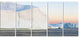 Greenland Ices of Polar Regions, Seashore Canvas Wall Art, 60"x28", 5 Panels