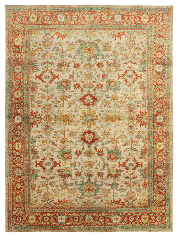 Rug N Carpet - Hand-Knotted Oriental 8' 7" x 11' 7" Decorative Oushak Area Rug