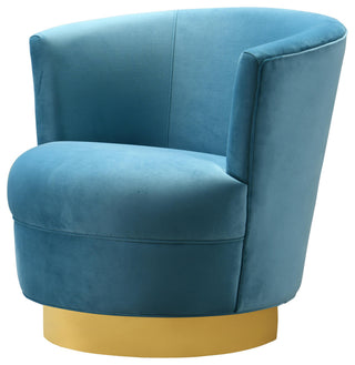 TOV Furniture Noah Lake Blue Swivel Chair
