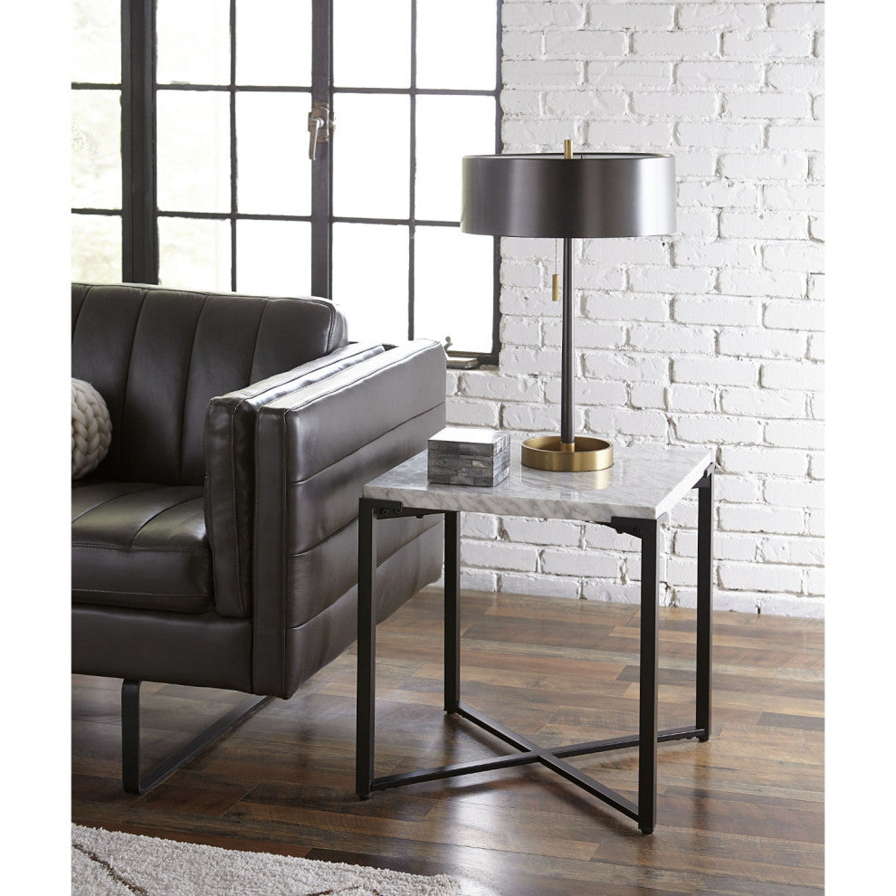 Modus Saxon 3PC Coffee, End & Console Table in Matte Black