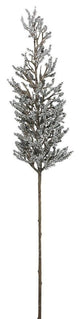 39" Silver Glittered Artificial Pine Sprig Christmas Branch Spray