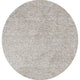 8' Round  Polyester Ivory  Heather Area Rug