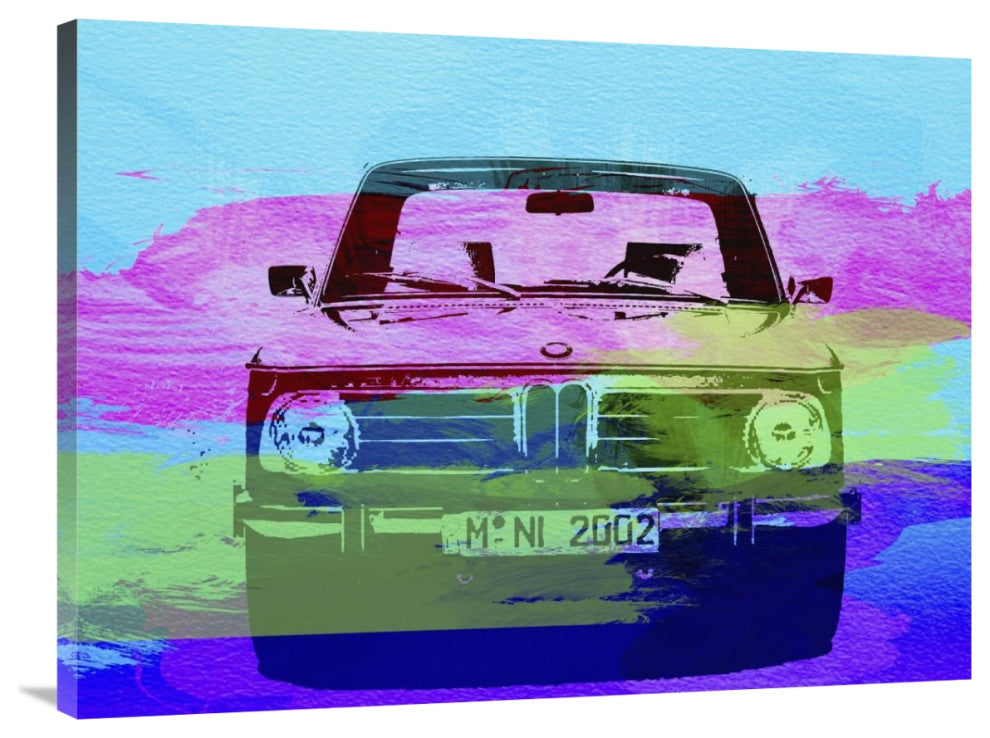 "BMW 2002 Front Watercolor 1" Fine Art Print