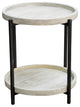Zuri Bleached Wood and Iron Side Table