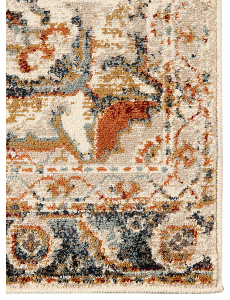 Athinai Marmet Gold Medallion Area Rug, 7'9"x9'9"