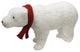 Walking Plush Polar Bear Christmas Decoration, White, 25"