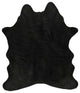 5' x 7' Black Faux Cowhide Area Rug