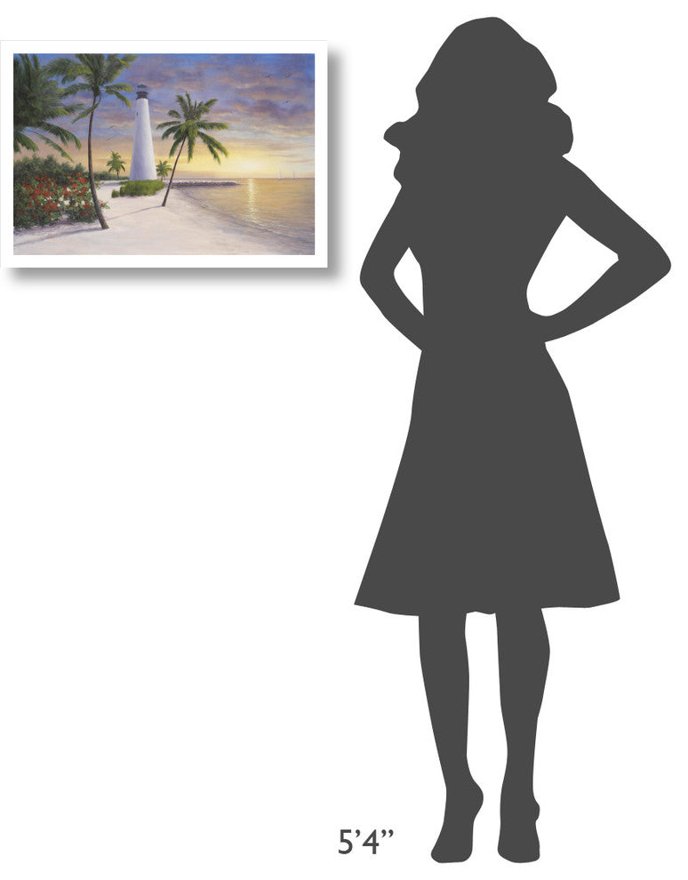 "Lighthouse - Key Biscayne" Digital Paper Print by Diane Romanello, 26"x18"