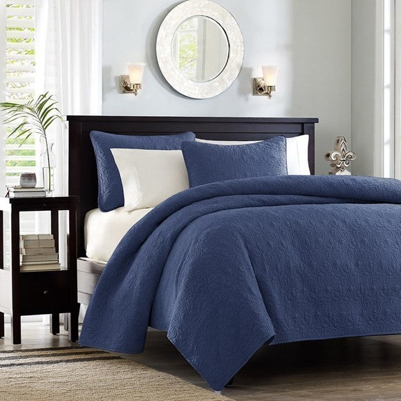 Madison Park Quilted Coverlet Mini Set, Full/Queen