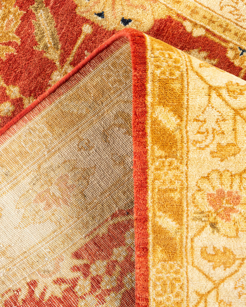 Thandwe One-of-a-Kind Hand-Knotted Runner Orange, 3'0"x14'7"