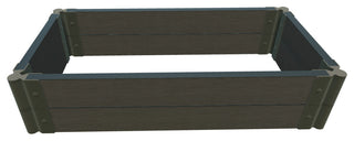 Weathered Wood 2" Tool Free, 2Ft: 2x4x11' Garden Raised Bed