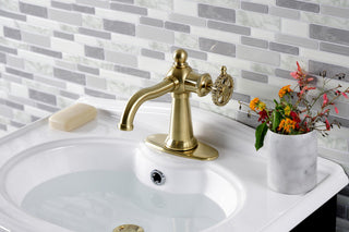 Kingston Brass KSD3547CG Single-Handle Bathroom Faucet, Push Pop-Up