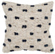 Black Cream Tufted Modern Throw Pillow