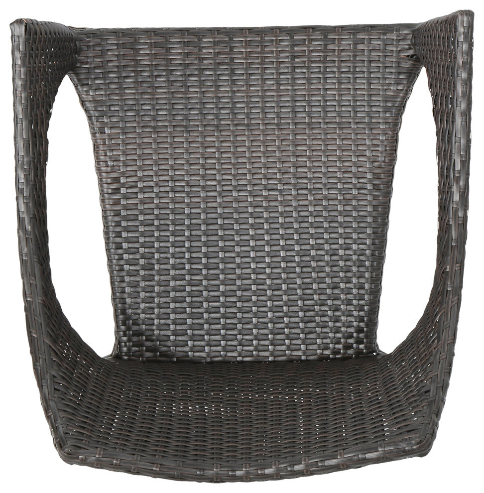 GDF Studio 3-Piece Tahitian Outdoors Brown Wicker Stacking Chair Chat Set