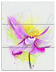 Beautiful Purple Flower with Yellow, Flowers Canvas Artwork, 28x36, 3 Panels