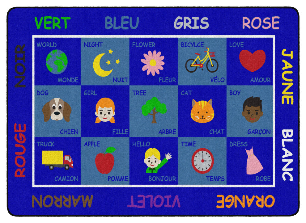 Flagship Carpets FA1853-32FS French Learning Fun Rug