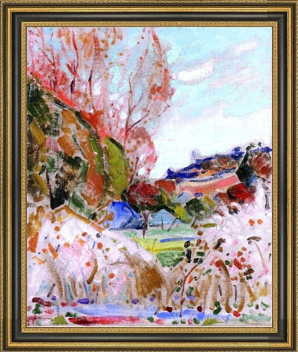 Alfred Henry Maurer Landscape Green Pink