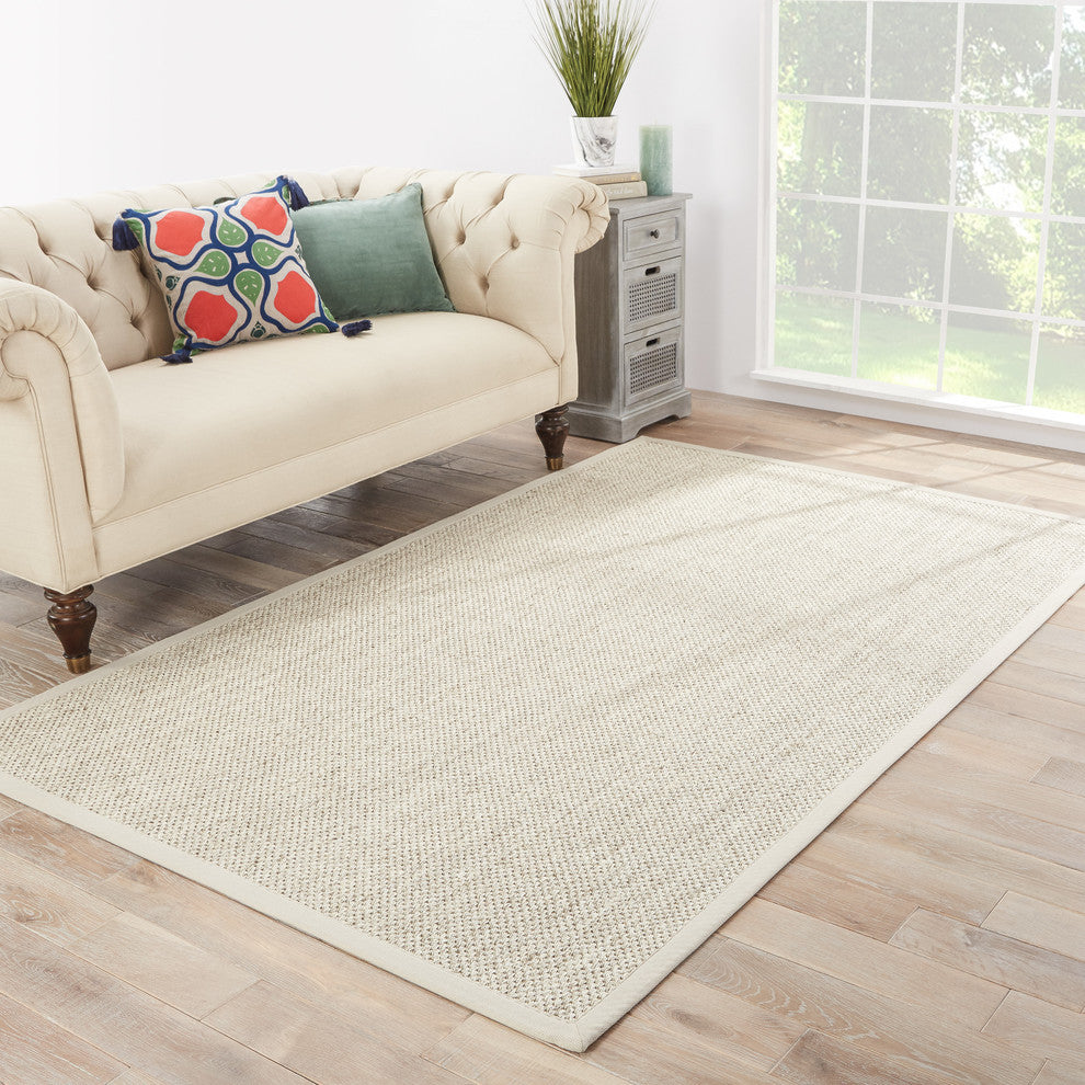 Jaipur Living Naples Natural Solid Beige/Ivory Area Rug, 9'6"x13'6"