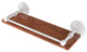 Que New 16" Solid Wood Shelf with Gallery Rail, Matte White