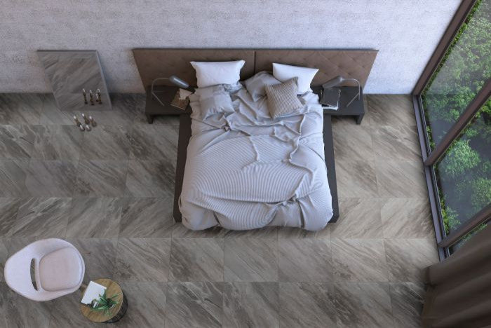 Eden Bardiglio 24X24 Matte Porcelain Tile, (4x4 or 6x6) Max Order One Sample