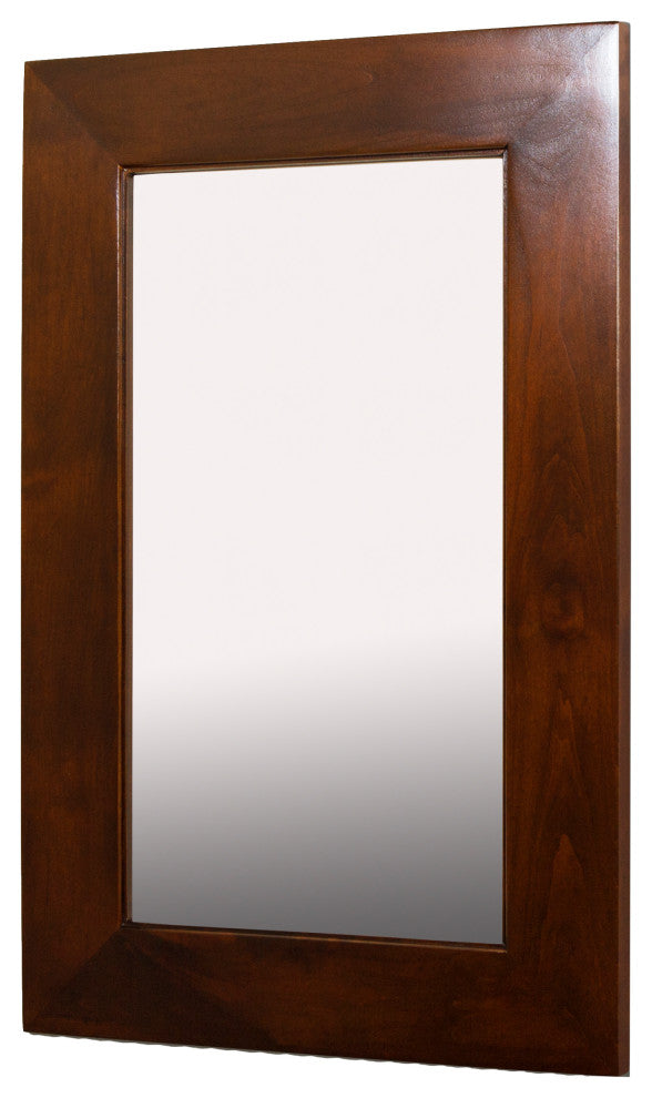 14x24 Fox Hollow Furnishings Mirrored Medicine Cabinet, Caramel