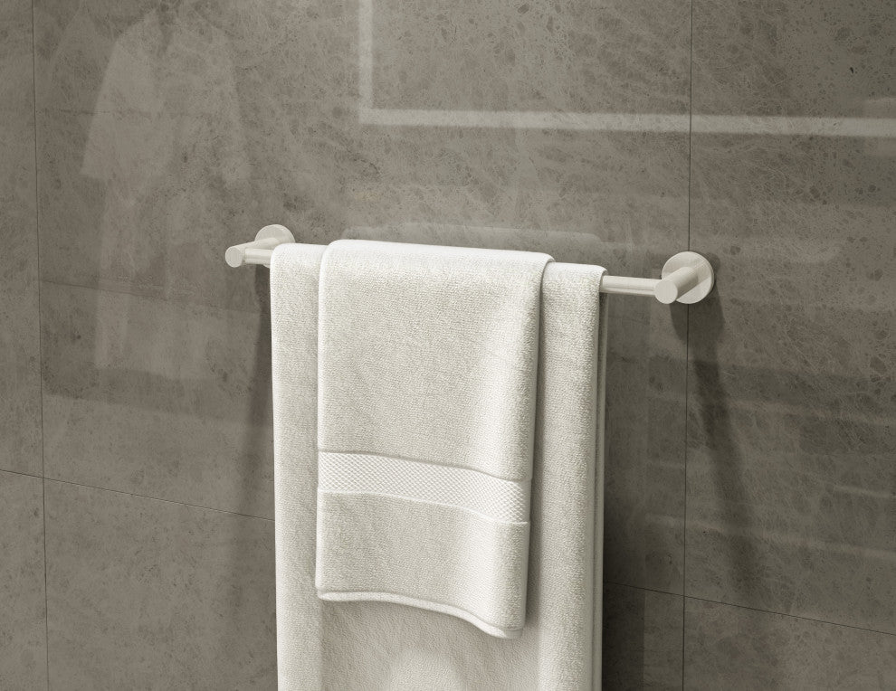Dia 24 Inch Towel Bar with Mounting Hardware, Satin Nickel