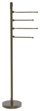 Floor Standing 49" 4 Pivoting Swing Arm Towel Holder, Antique Brass