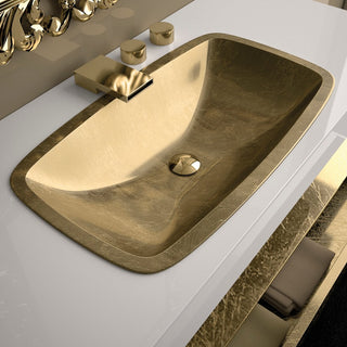 Pert Bathroom Sink, Gold Leaf