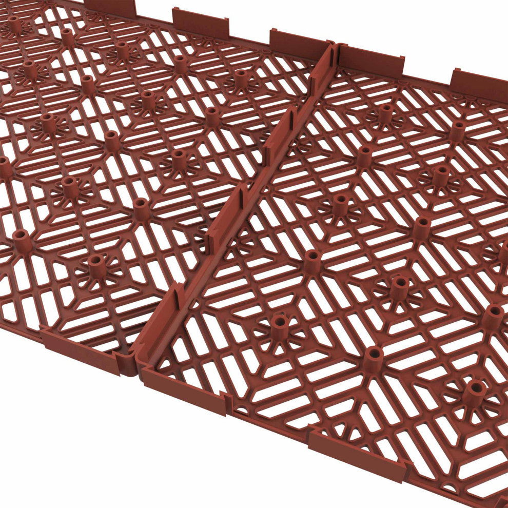 Deck Tiles 30-Pack Polypropylene Interlocking Patio Tiles Outdoor Flooring