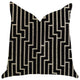 Posh Lady Black and Beige Tones Luxury Throw Pillow, 26"x26"
